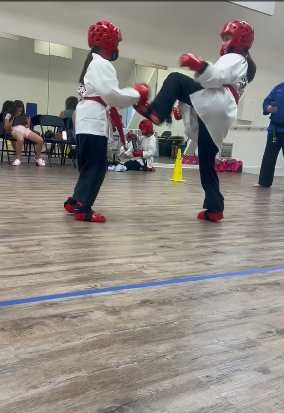 Emmaline Sparring Front Kick