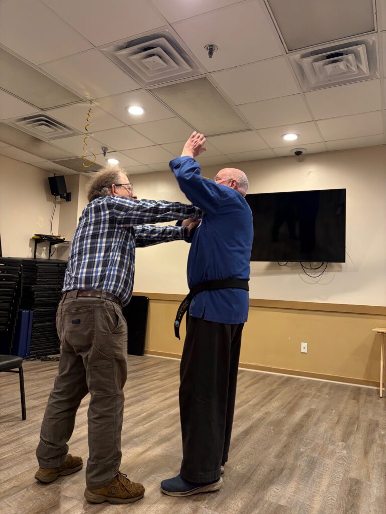 Mark Demonstrating Lapel Grab From Martin